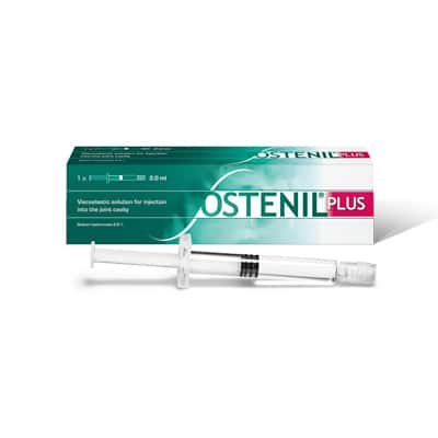 Ostenil injection pour l'arthrose avec de l'acide hyaluronique, rhumatologie médecine du sport